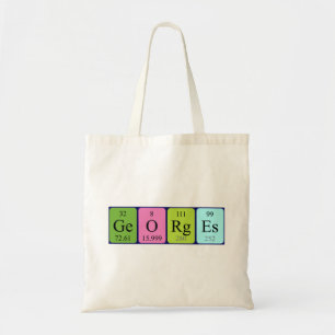 Georges periodieke table name canvas tas