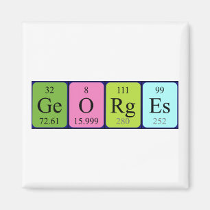 Georges periodieke table name magnet