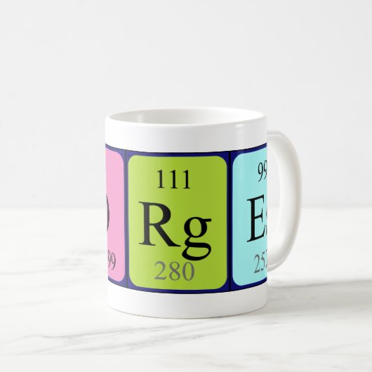 Georges periodieke table name mok (Voorkant rechts)