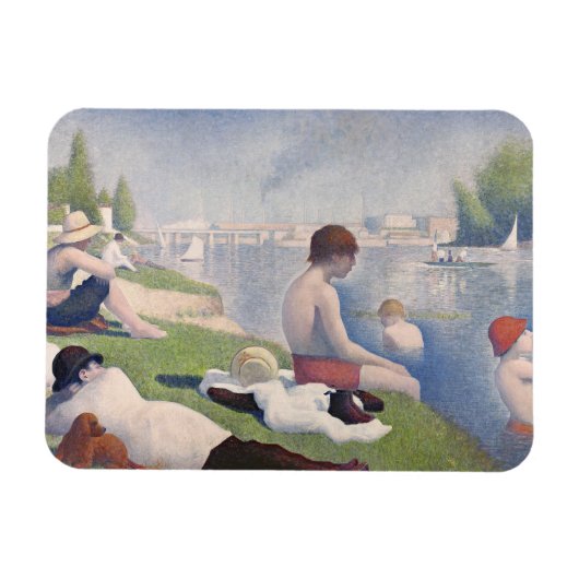 Georges Pierre Seurat | Bathers at Asni � res, 188 Magneet (Horizontaal)