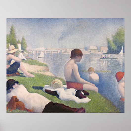 Georges Pierre Seurat | Bathers at Asni � res, 188 Poster (Voorkant)