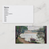 Georges Pierre Seurat | Landschap met een boa Visitekaartje (Voorkant / Achterkant)
