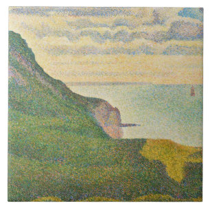 Georges Pierre Seurat   Saap in Port-en-Bessin Tegeltje