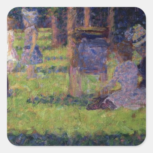 Georges Pierre Seurat | Studie naar 'Een zondag la Vierkante Sticker (Voorkant)