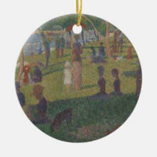 Georges Pierre Seurat Studie voor een zondag op Keramisch Ornament