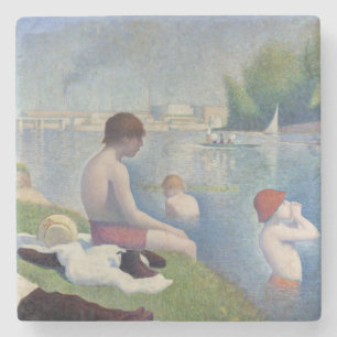 Georges Seurat - Badenden bij Asnieres Stenen Onderzetter