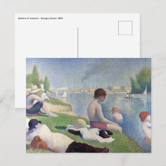 Georges Seurat - Bathers te Asnieres Briefkaart (Voorkant / Achterkant)
