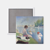 Georges Seurat - Bathers te Asnieres Magneet (Voorkant / Achterkant)