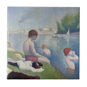 Georges Seurat - Bathers te Asnieres Tegeltje