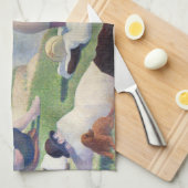 Georges Seurat - Bathers te Asnieres Theedoek (Quarter Fold)