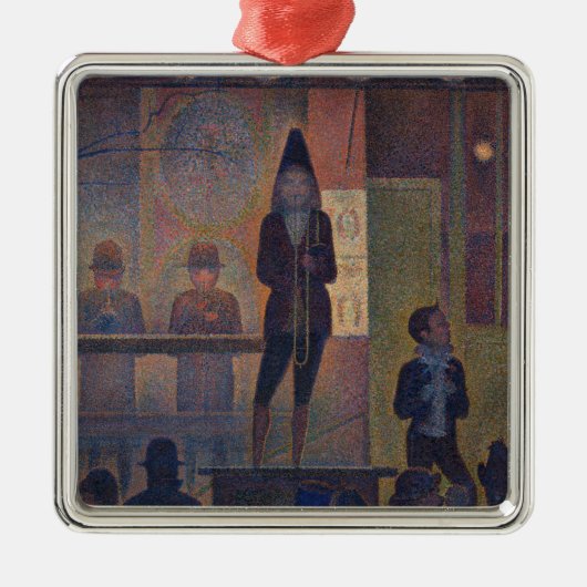Georges Seurat - Circus Slideshow Metalen Ornament (Voorkant)