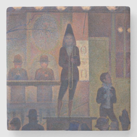 Georges Seurat - Circus Slideshow Stenen Onderzetter (Voorkant)