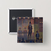 Georges Seurat - Circus Slideshow Vierkante Button 5,1 Cm (Voorkant /achterkant)