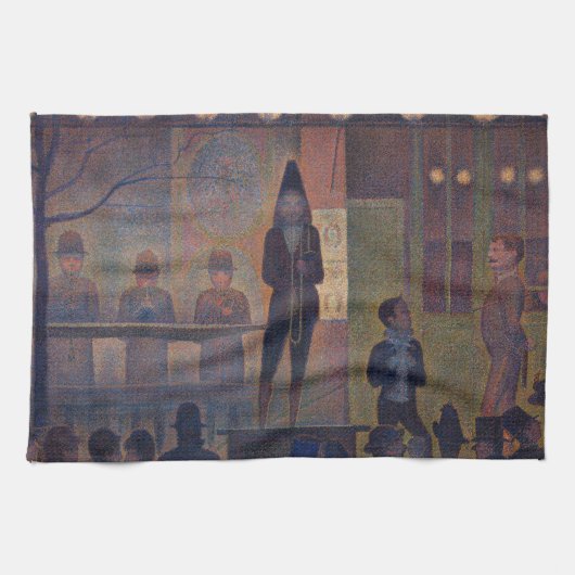 Georges Seurat - Circusvoorstelling Theedoek (Horizontaal)