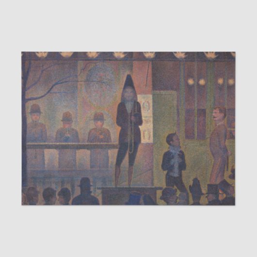 Georges Seurat - Circusvoorstelling Tissuepapier (Voorkant)