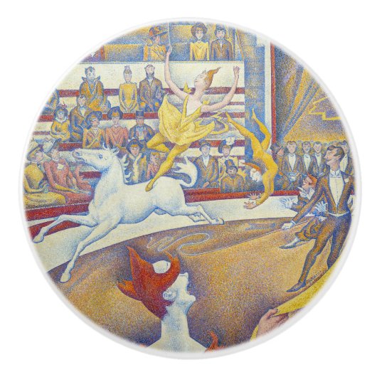 Georges Seurat - De Circus Keramische Knop (Voorkant)