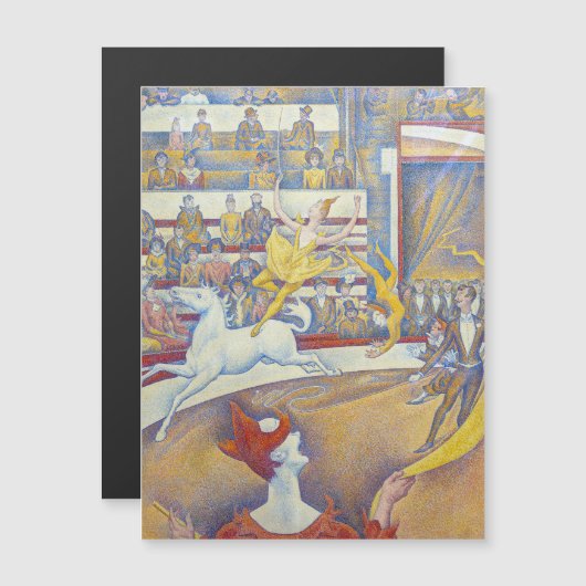 Georges Seurat - de Circus Magnetic Kaart (Voorkant / Achterkant)