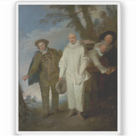 Georges Seurat - De Italiaanse komieken Sticker