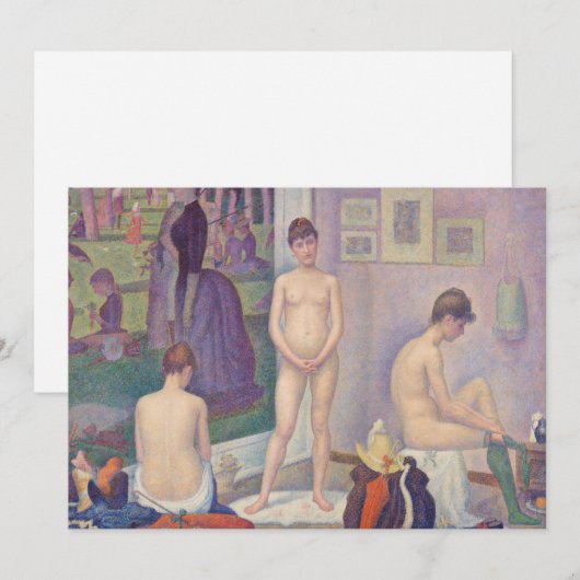 Georges Seurat - De modellen Bedankkaart (Voorkant / Achterkant)