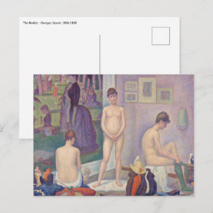 Georges Seurat - De modellen Briefkaart
