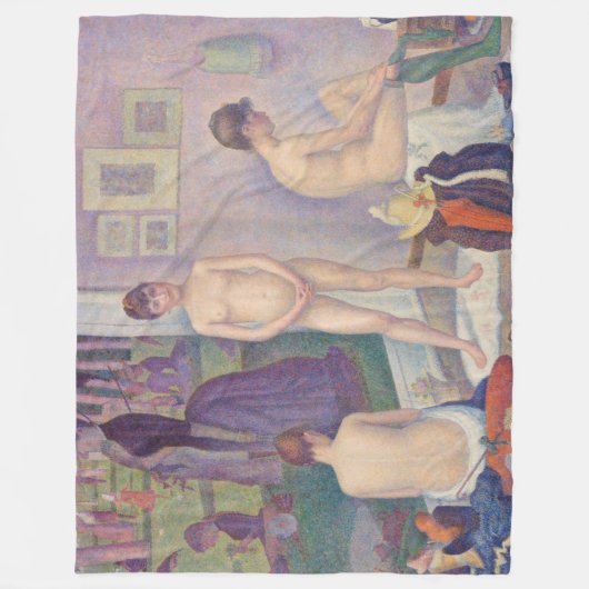 Georges Seurat - De modellen Fleece Deken (Voorkant)