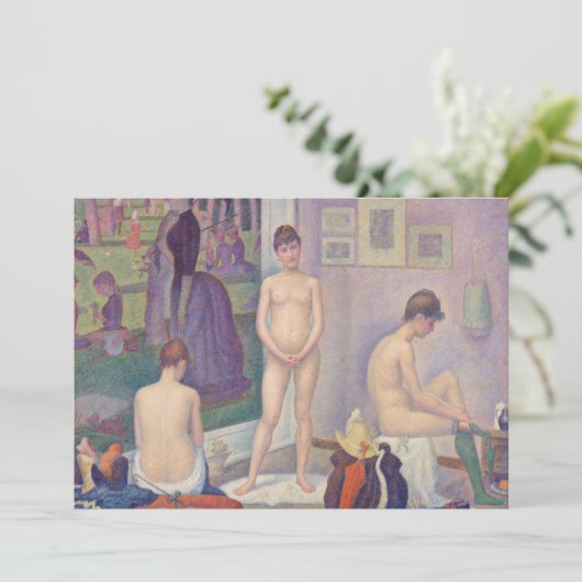 Georges Seurat - De modellen Kaart (Staand voorkant)