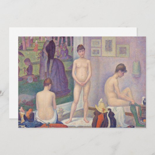 Georges Seurat - De modellen Kaart (Voorkant / Achterkant)