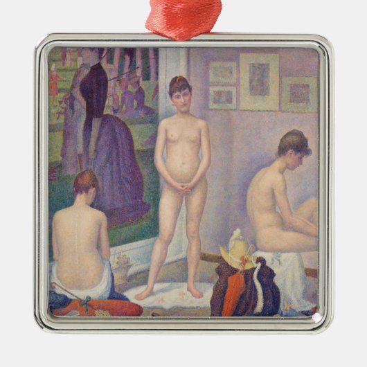 Georges Seurat - De modellen Metalen Ornament (Voorkant)