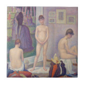 Georges Seurat - De modellen Tegeltje (Voorkant)