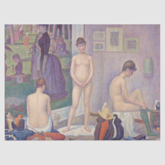 Georges Seurat - De modellen Tissuepapier (Voorkant)