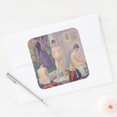 Georges Seurat - De modellen Vierkante Sticker (Envelop)