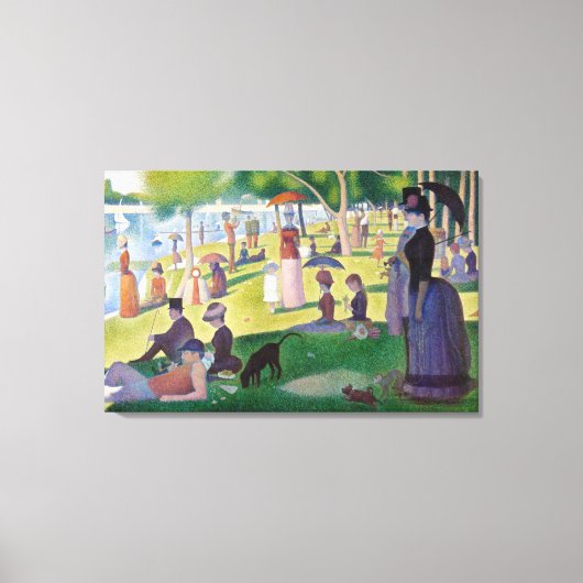 Georges Seurat - Een zondag op La Grande Jatte Canvas Afdruk (Voorkant)