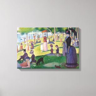 Georges Seurat - Een zondag op La Grande Jatte Canvas Afdruk