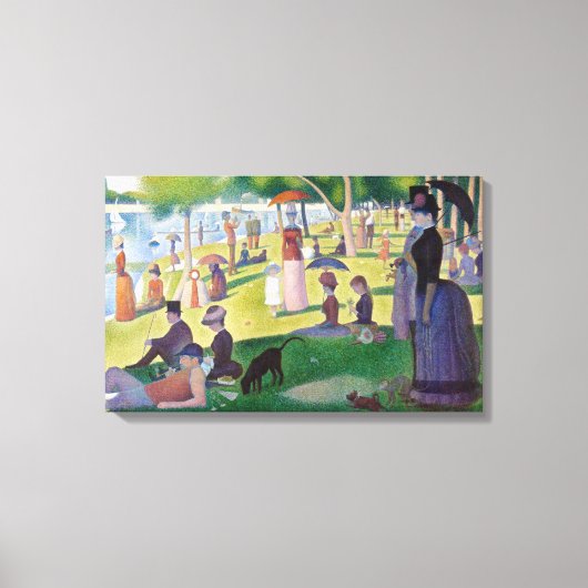 Georges Seurat - Een zondag op La Grande Jatte Canvas Afdruk (Voorkant)