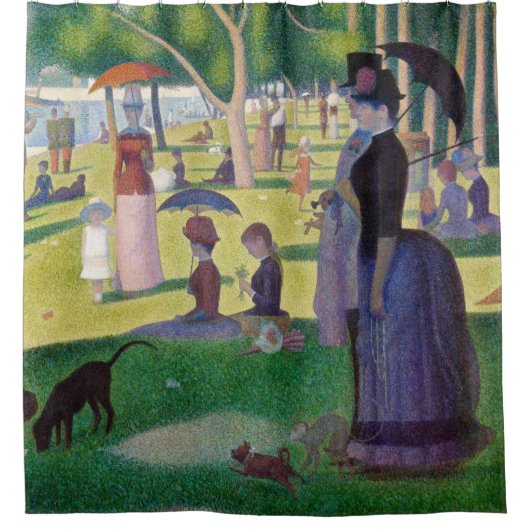 Georges Seurat - Een zondag op La Grande Jatte Douchegordijn (Voorkant)
