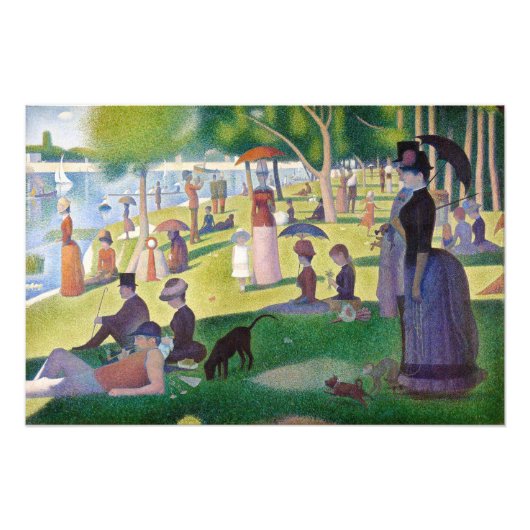 Georges Seurat - Een zondag op La Grande Jatte Foto Afdruk (Voorkant)