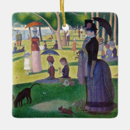 Georges Seurat - Een zondag op La Grande Jatte Keramisch Ornament (Voorkant)