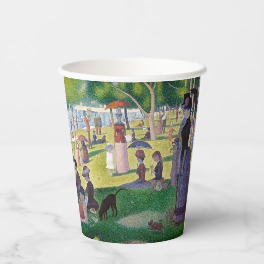 Georges Seurat - Een zondag op La Grande Jatte Papieren Bekers (Achterkant)