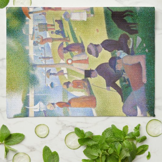 Georges Seurat - Een zondag op La Grande Jatte Theedoek (Gevouwen)