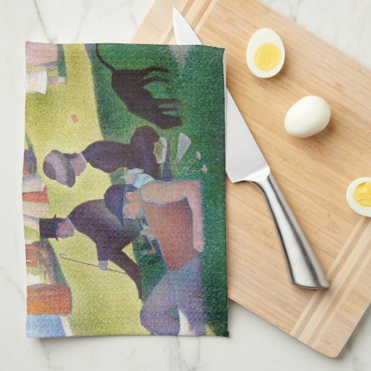 Georges Seurat - Een zondag op La Grande Jatte Theedoek (Quarter Fold)