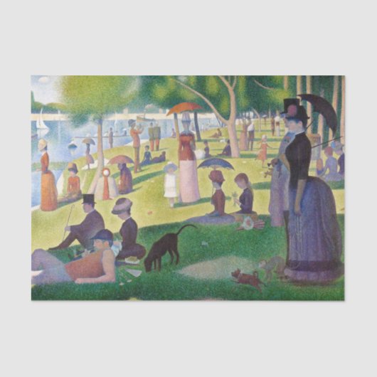 Georges Seurat - Een zondag op La Grande Jatte Tissuepapier (Voorkant)