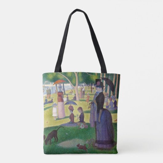Georges Seurat - Een zondag op La Grande Jatte Tote Bag (Achterkant)