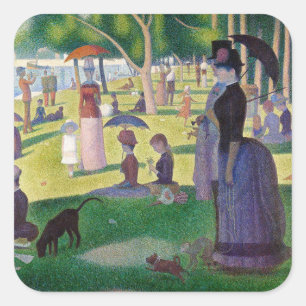 Georges Seurat - Een zondag op La Grande Jatte Vierkante Sticker