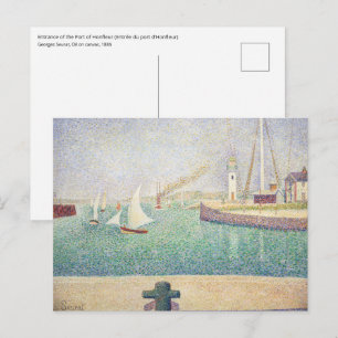 Georges Seurat - Entre de de haven van Honfleur Briefkaart