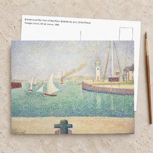 Georges Seurat - Entre de de haven van Honfleur Briefkaart