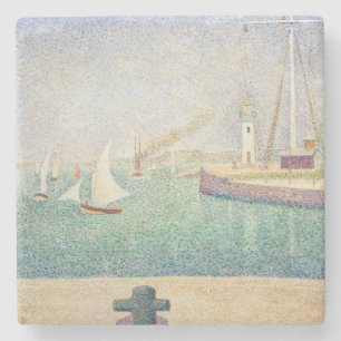 Georges Seurat - Entre de de haven van Honfleur Stenen Onderzetter