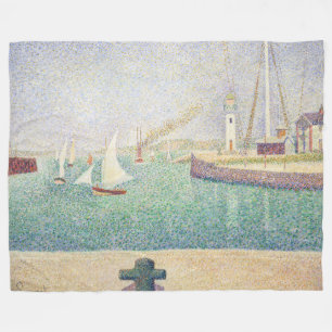 Georges Seurat - Entrée van de haven van Honfleur Fleece Deken