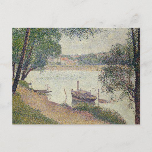 Georges Seurat - Gray Weather, Grande Jatte Briefkaart (Voorkant)