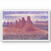 Georges Seurat Haystacks Sticker (Voorkant)