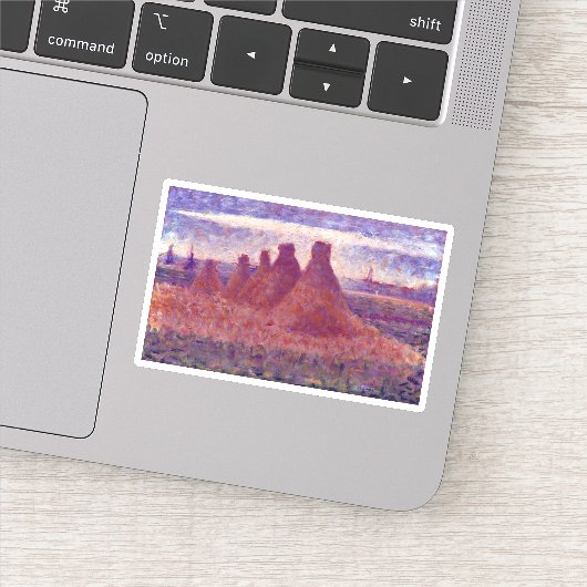 Georges Seurat Haystacks Sticker (Detail)